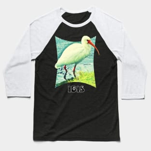 White  Ibis Baseball T-Shirt